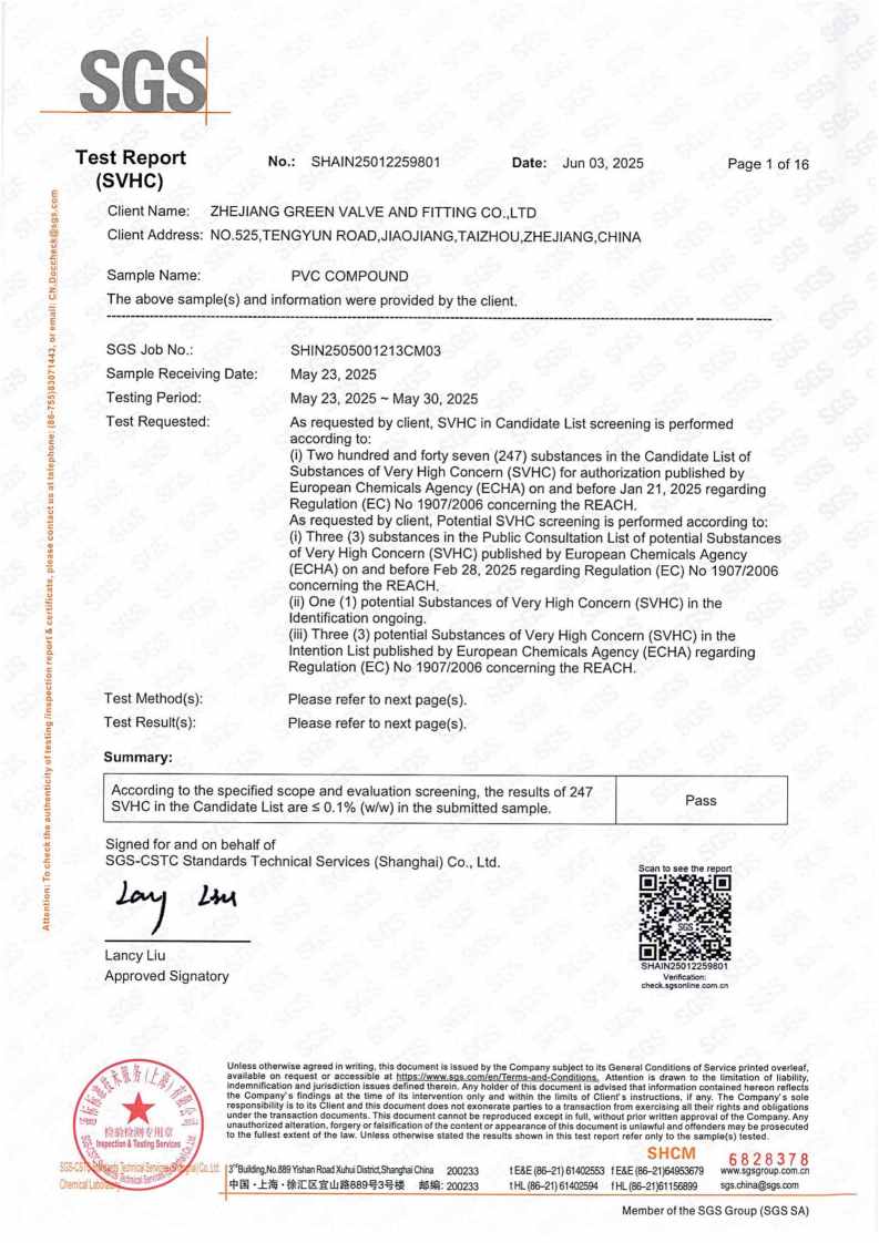 SVHC Certification