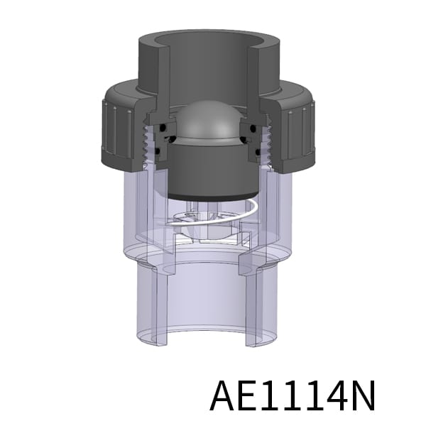 Transparent Single union Check Valve Spring type Socket