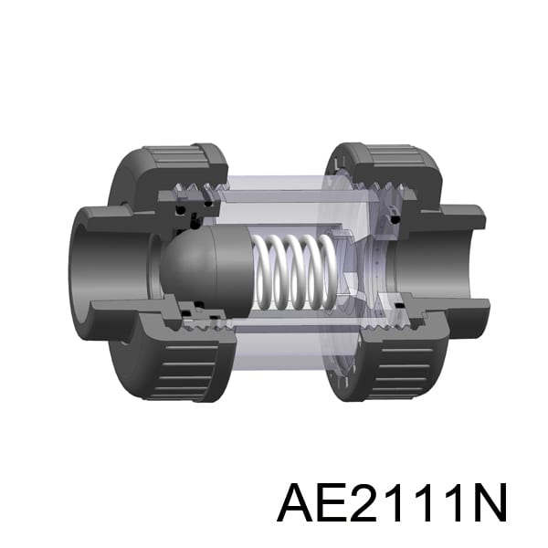 Transparent Double Union check valve Spring type ANSI Socket