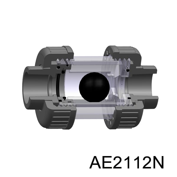 Transparent Double union Check Valve Ball type ANSI Socket